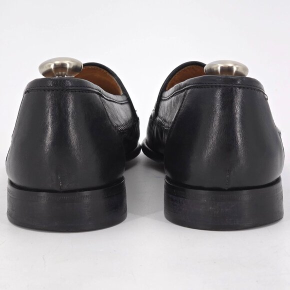Exotic Crocodile Italian Dress Shoes Luca Lollini Mens 9M Handmade Black Loafers - Picture 7 of 10